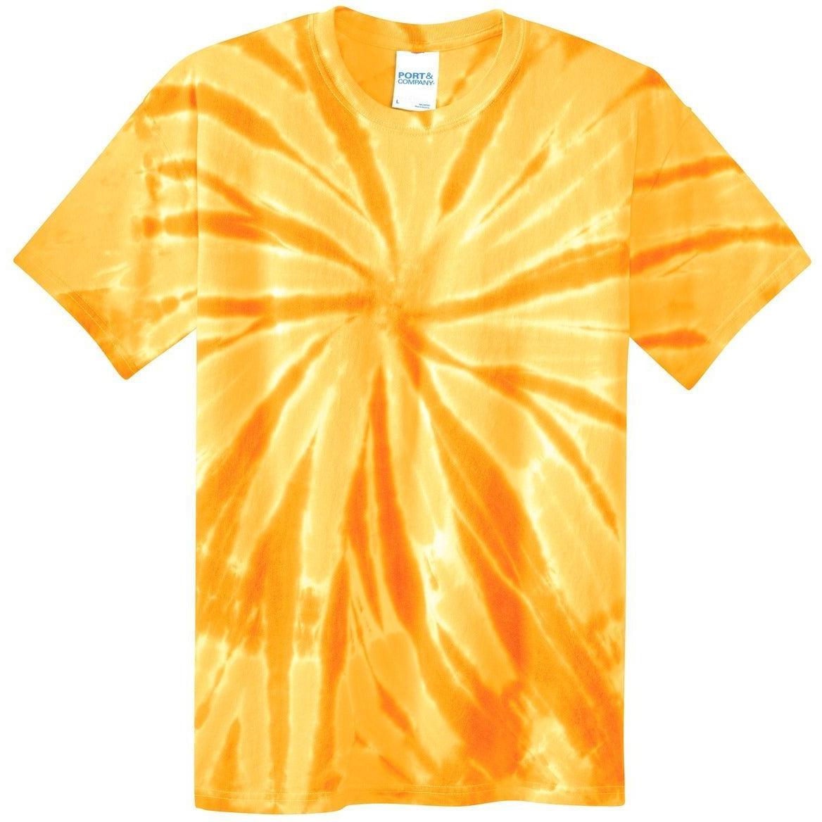 no-logo Port & Company Tie-Dye Tee-Polos-Port & Company-Gold-S-Thread Logic