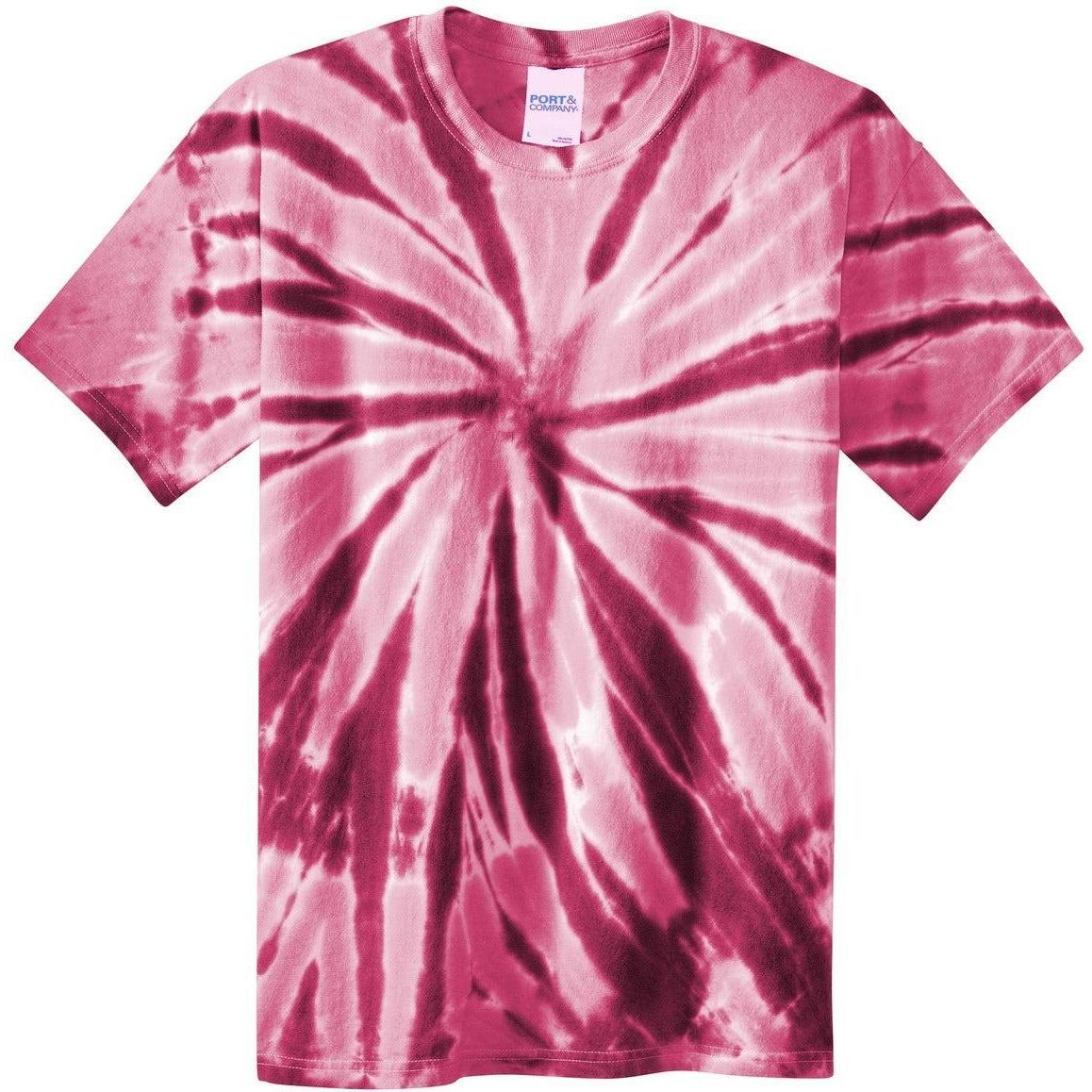 no-logo Port & Company Tie-Dye Tee-Polos-Port & Company-Maroon-S-Thread Logic