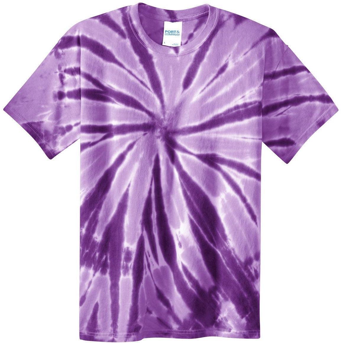no-logo Port & Company Tie-Dye Tee-Polos-Port & Company-Purple-S-Thread Logic