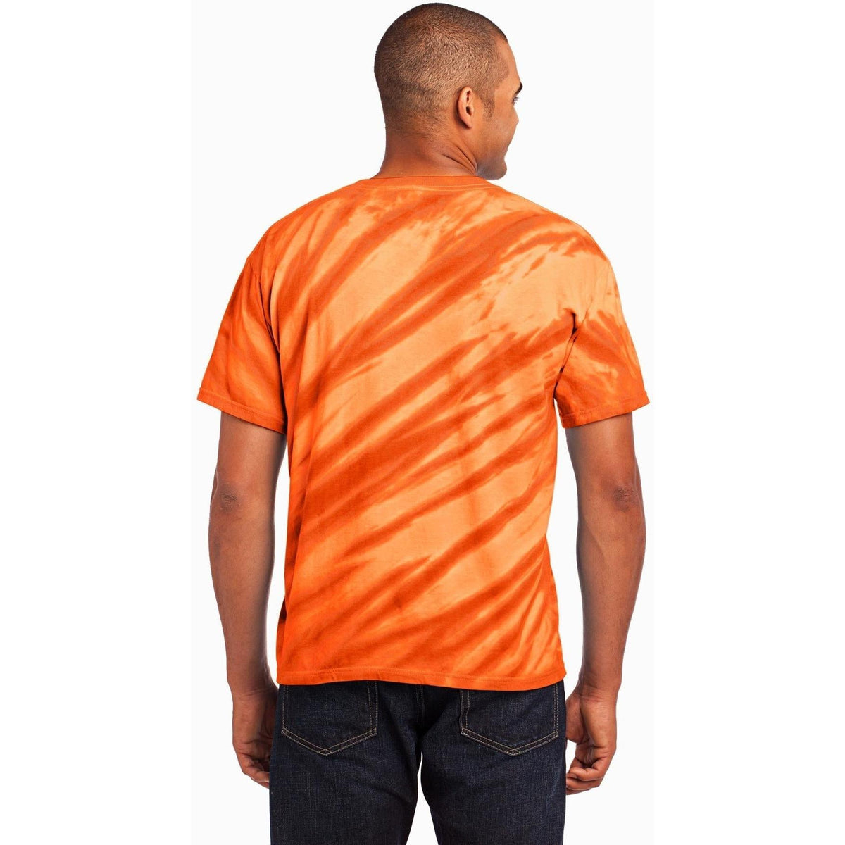no-logo Port & Company Tiger Stripe Tie-Dye Tee-Regular-Port & Company-Thread Logic
