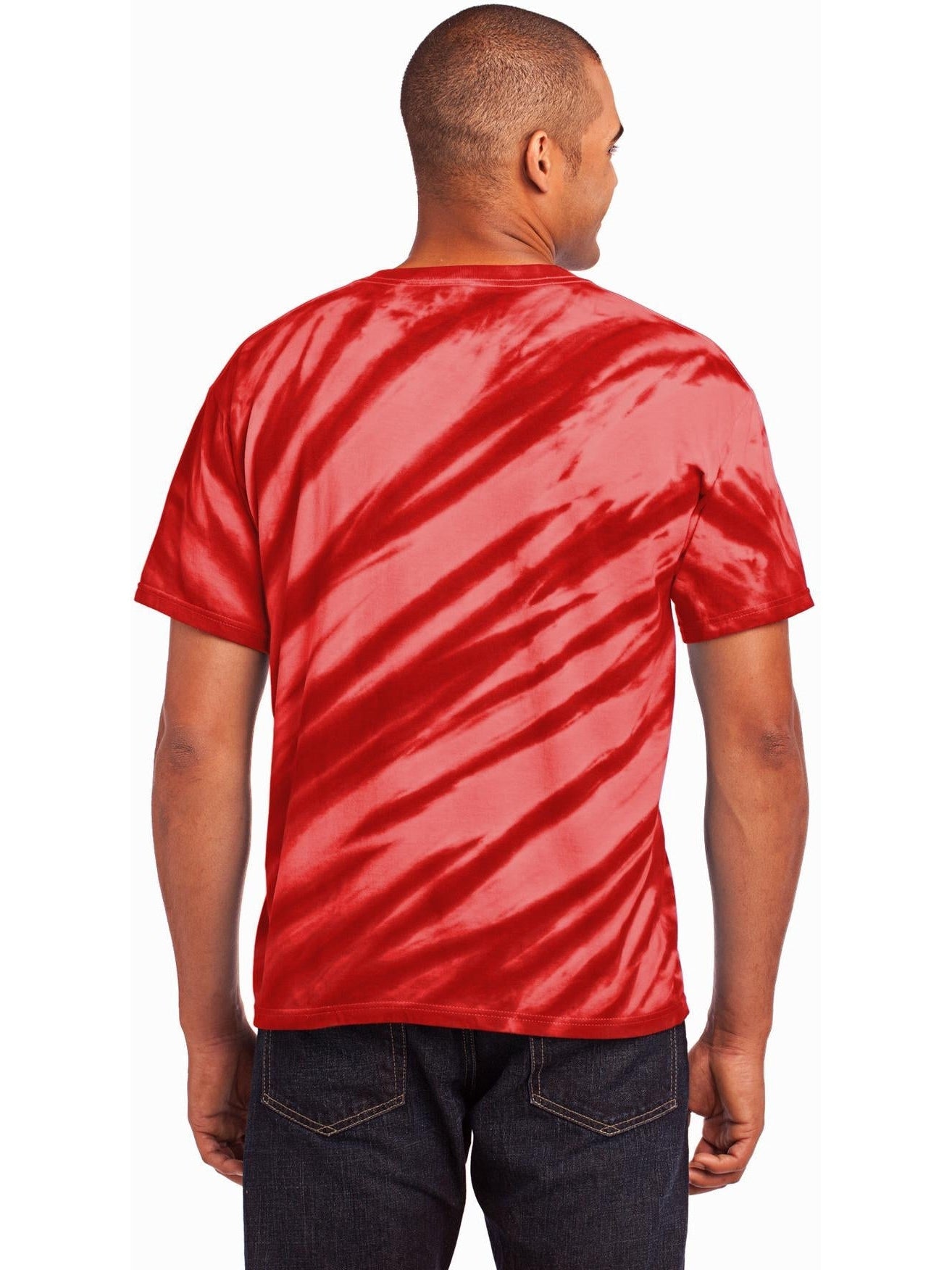 no-logo Port & Company Tiger Stripe Tie-Dye Tee-Regular-Port & Company-Thread Logic