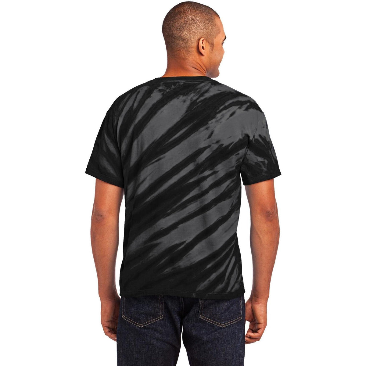 no-logo Port & Company Tiger Stripe Tie-Dye Tee-Regular-Port & Company-Thread Logic