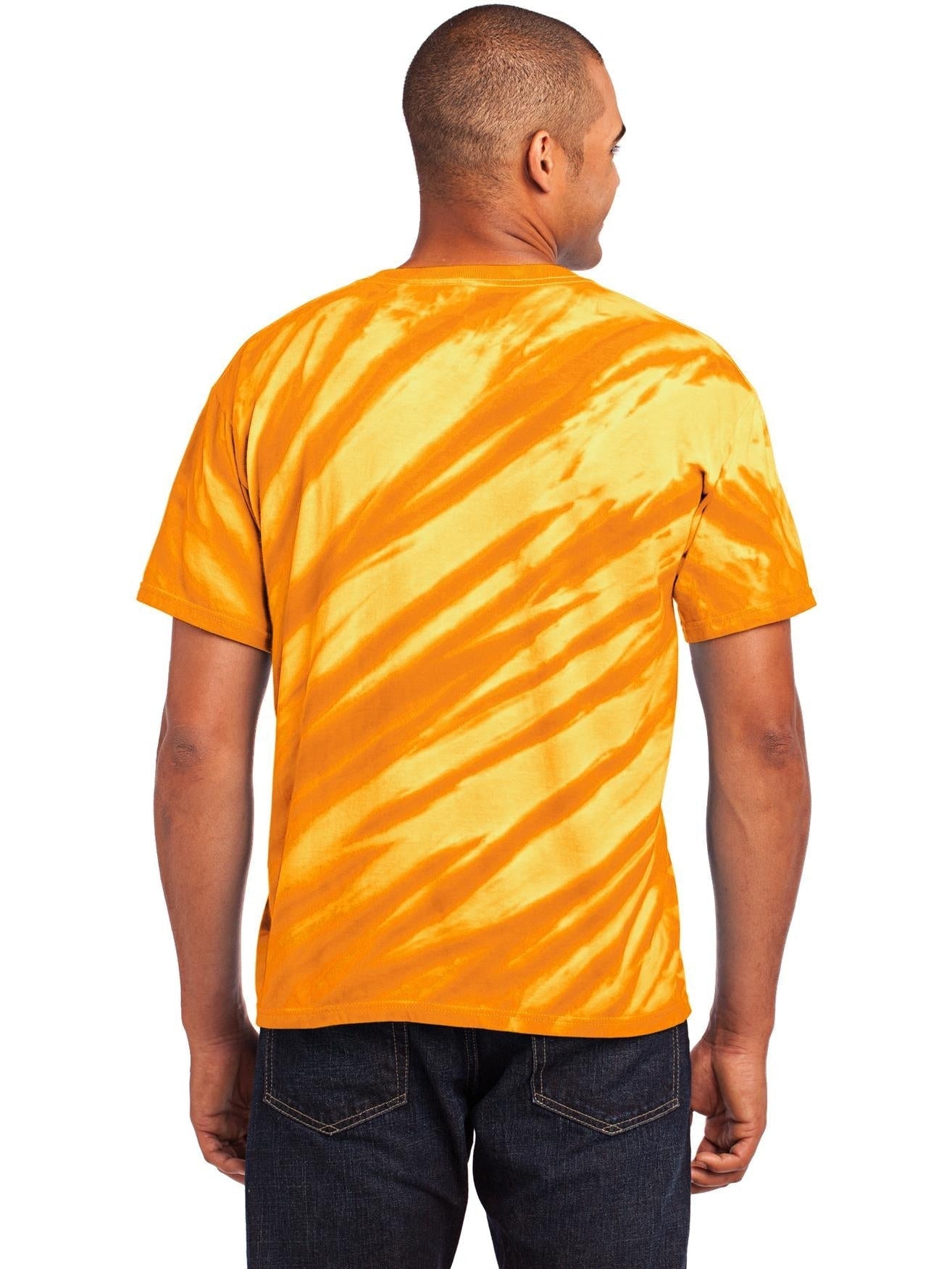 no-logo Port & Company Tiger Stripe Tie-Dye Tee-Regular-Port & Company-Thread Logic