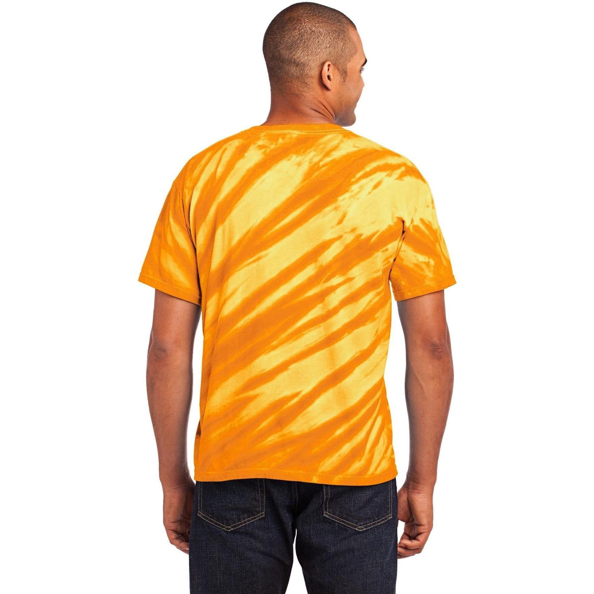 no-logo Port & Company Tiger Stripe Tie-Dye Tee-Regular-Port & Company-Thread Logic