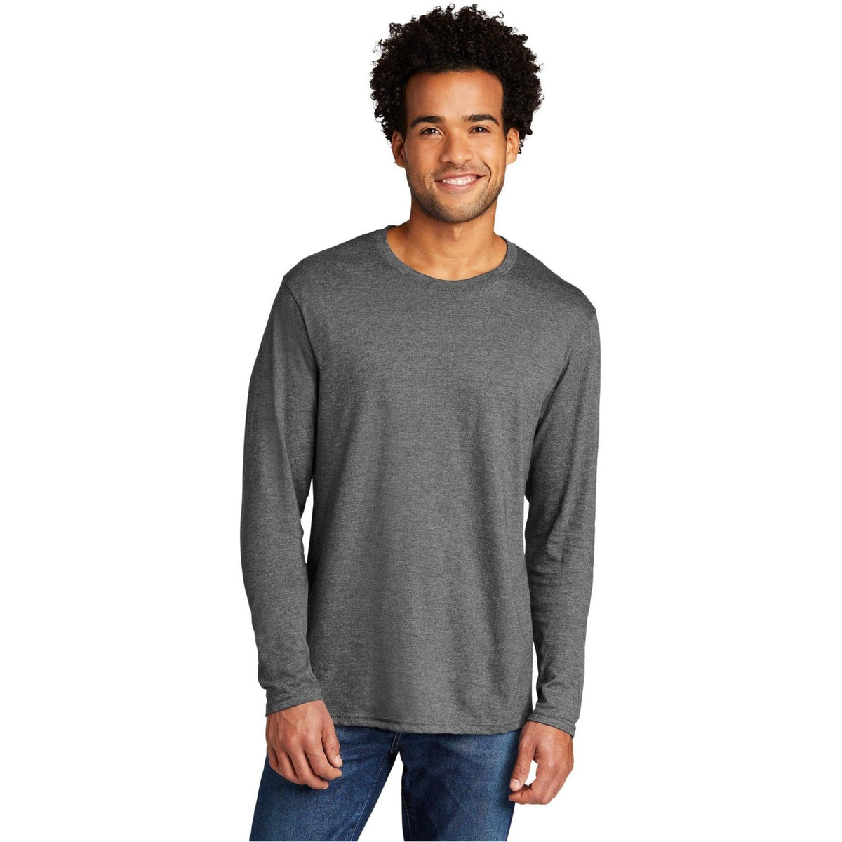 no-logo Port & Company Tri-Blend Long Sleeve Tee-Regular-Port & Company-Thread Logic