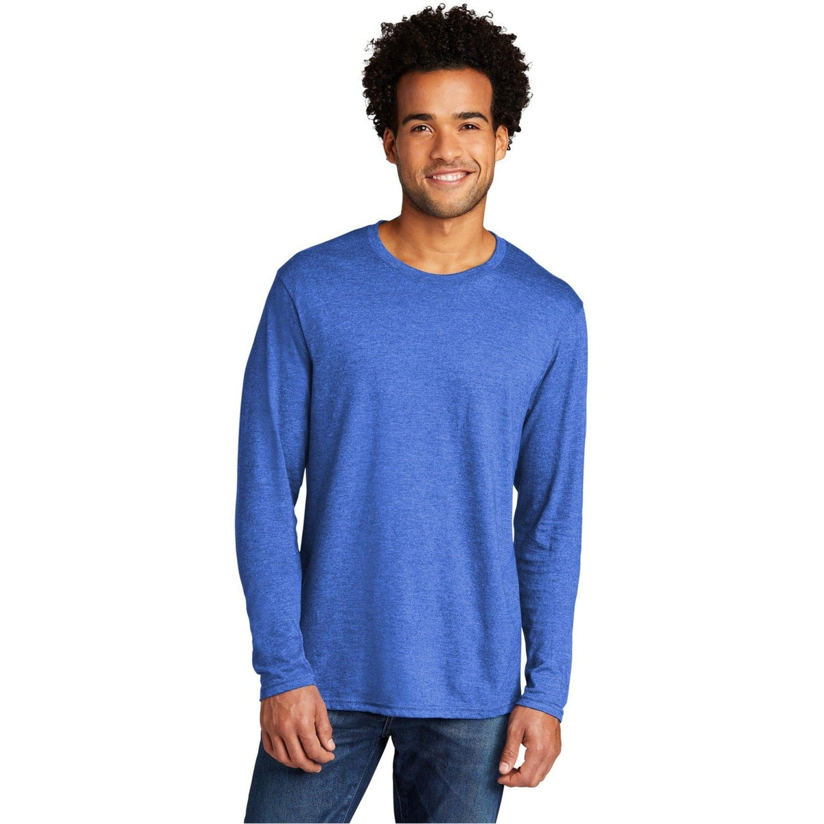 no-logo Port & Company Tri-Blend Long Sleeve Tee-Regular-Port & Company-Thread Logic