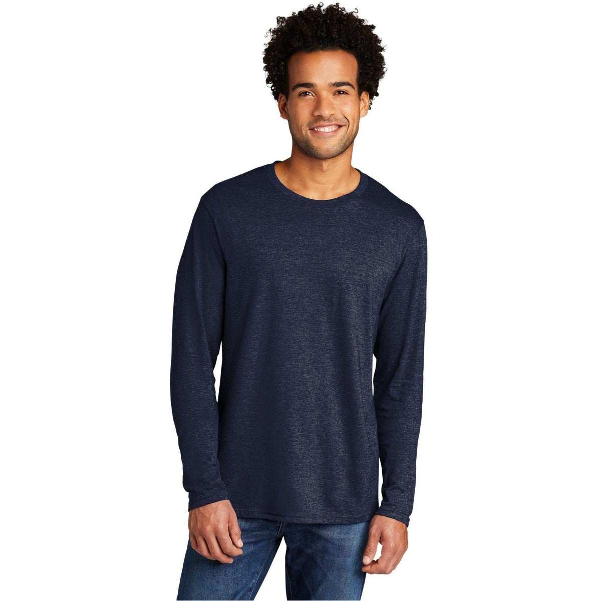 no-logo Port & Company Tri-Blend Long Sleeve Tee-Regular-Port & Company-Thread Logic