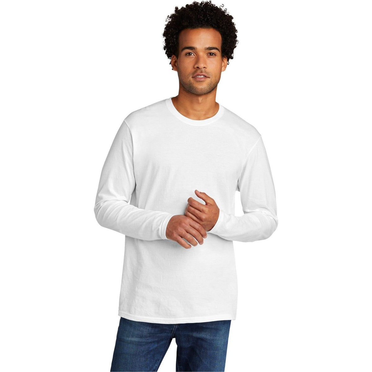 no-logo Port & Company Tri-Blend Long Sleeve Tee-Regular-Port & Company-Thread Logic