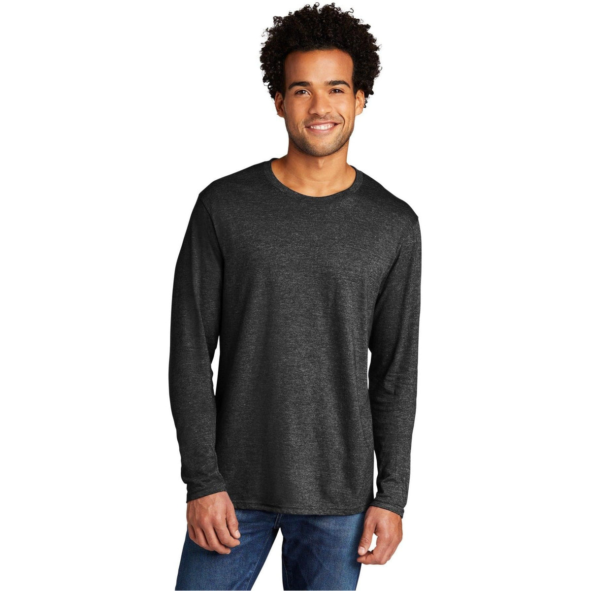 no-logo Port & Company Tri-Blend Long Sleeve Tee-Regular-Port & Company-Thread Logic
