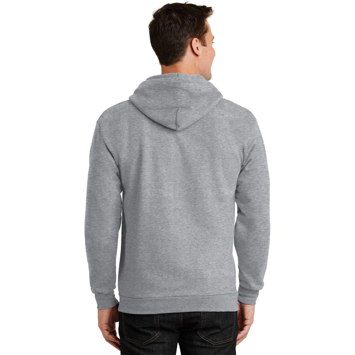 no-logo Port & Company Ultimate Full-Zip Hooded Sweatshirt-Full Zips-Port & Company-Thread Logic