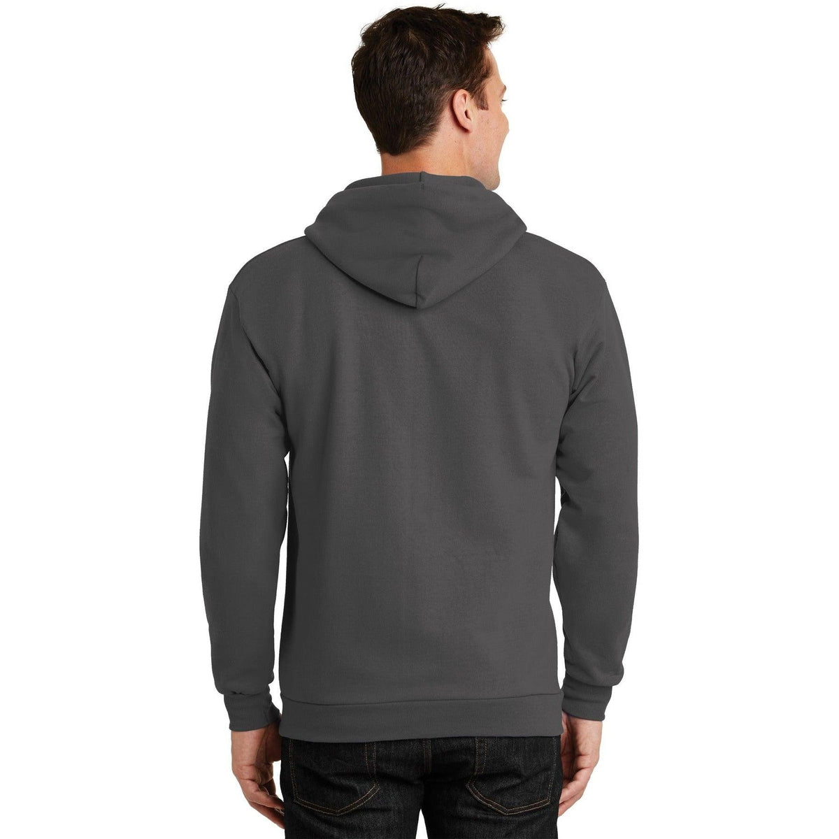 no-logo Port & Company Ultimate Full-Zip Hooded Sweatshirt-Full Zips-Port & Company-Thread Logic