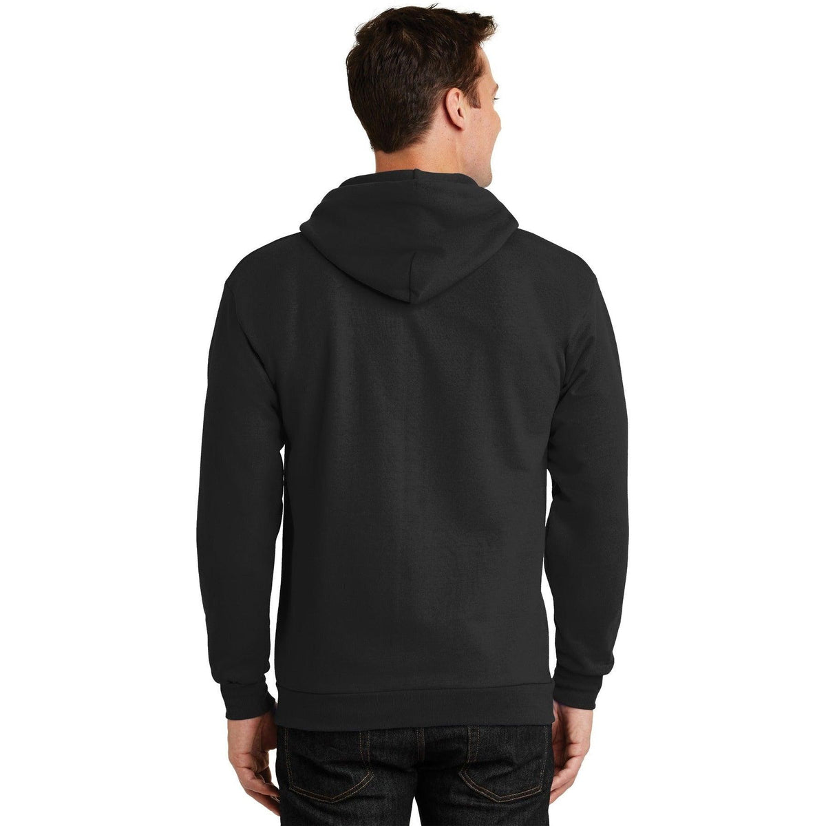 no-logo Port & Company Ultimate Full-Zip Hooded Sweatshirt-Full Zips-Port & Company-Thread Logic