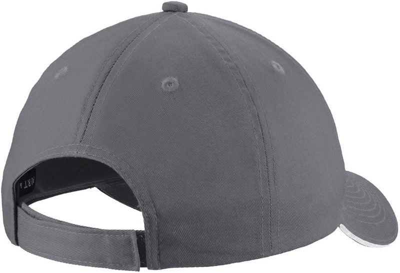 no-logo Port & Company Unstructured Sandwich Bill Cap-Regular-Port & Company-Thread Logic 