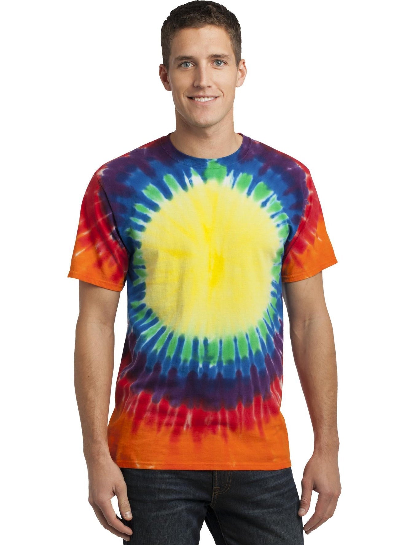 no-logo Port & Company Window Tie-Dye Tee-Regular-Port & Company-Thread Logic