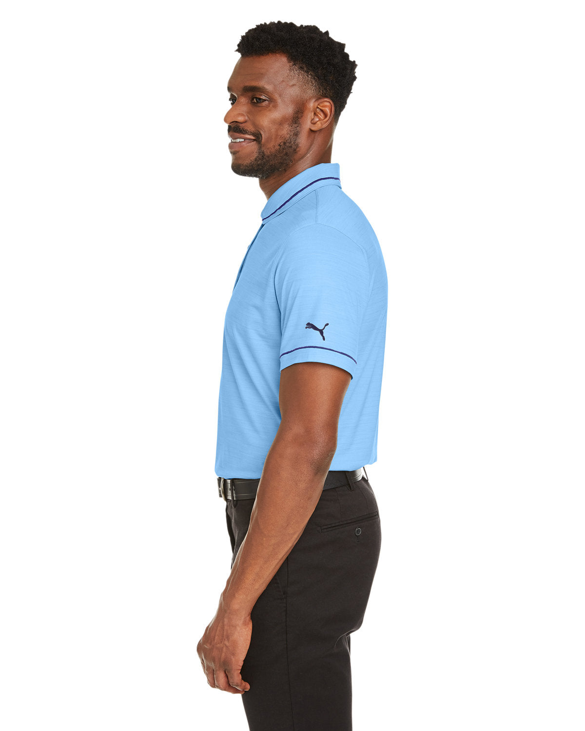 no-logo Puma Cloudspun Heather Monarch Polo-Men's Jackets-Puma Golf-Thread Logic