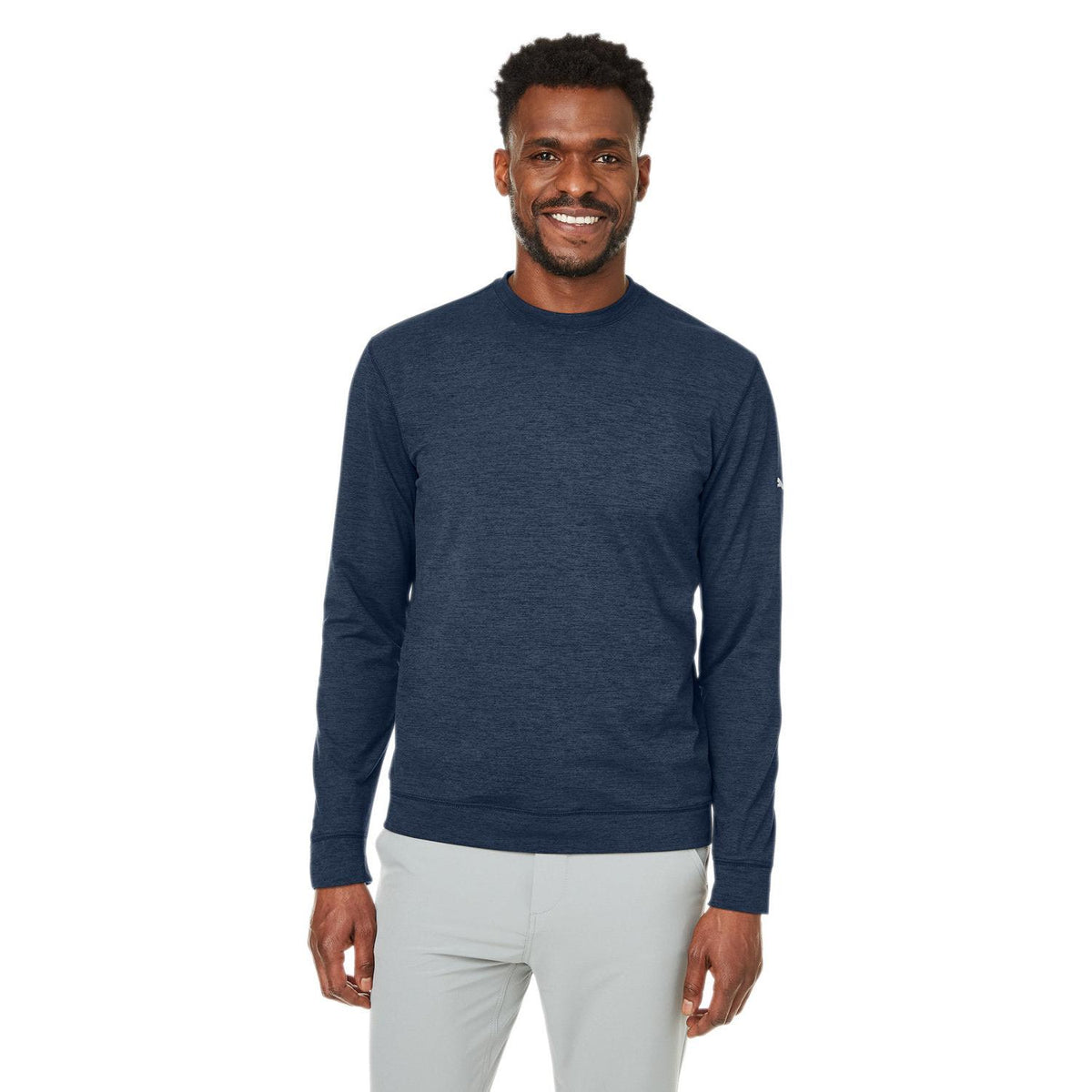no-logo  Puma Cloudspun Long-Sleeve Crew T-Shirt-Men's T Shirts-Puma Golf-Navy Blazer-S-Thread Logic