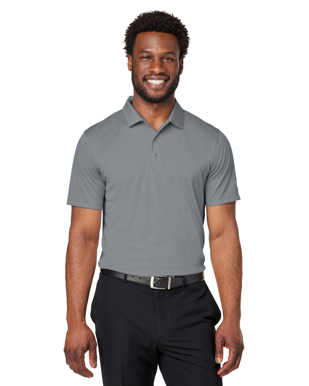  Puma Gamer Golf Polo-Polos-Puma-Quiet Shade-S-Thread Logic