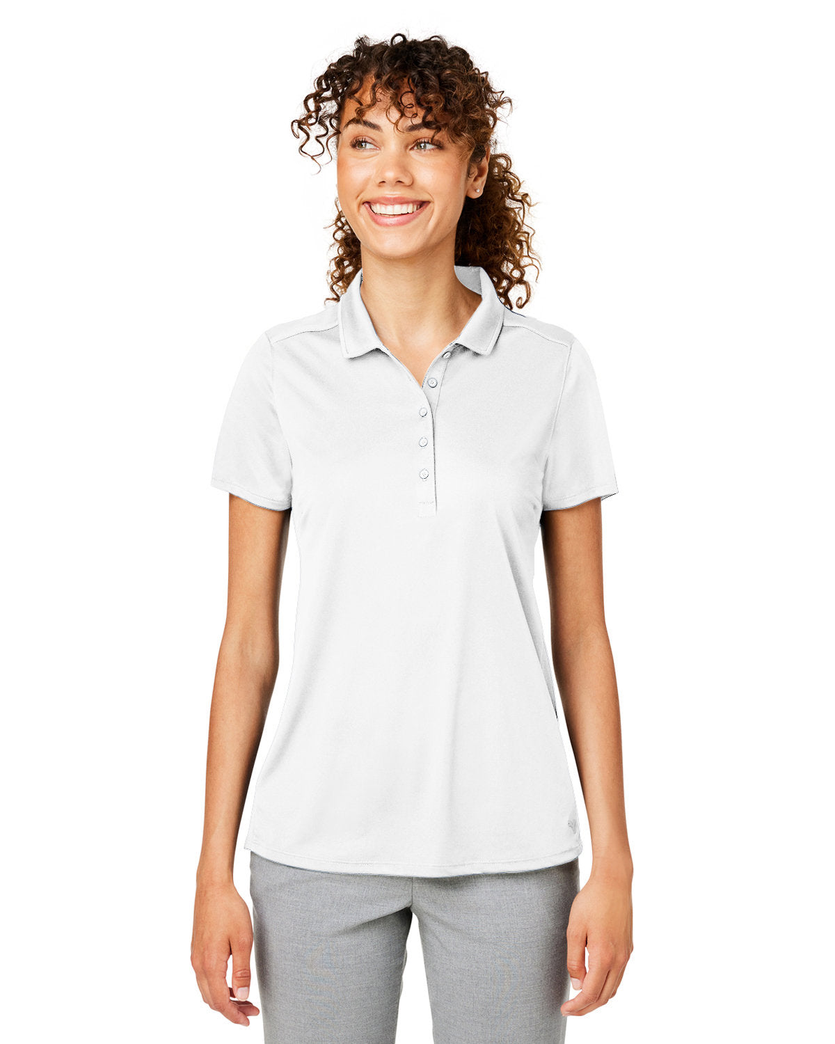  Puma Ladies Gamer Golf Polo-Polos-Puma-Bright White-S-Thread Logic