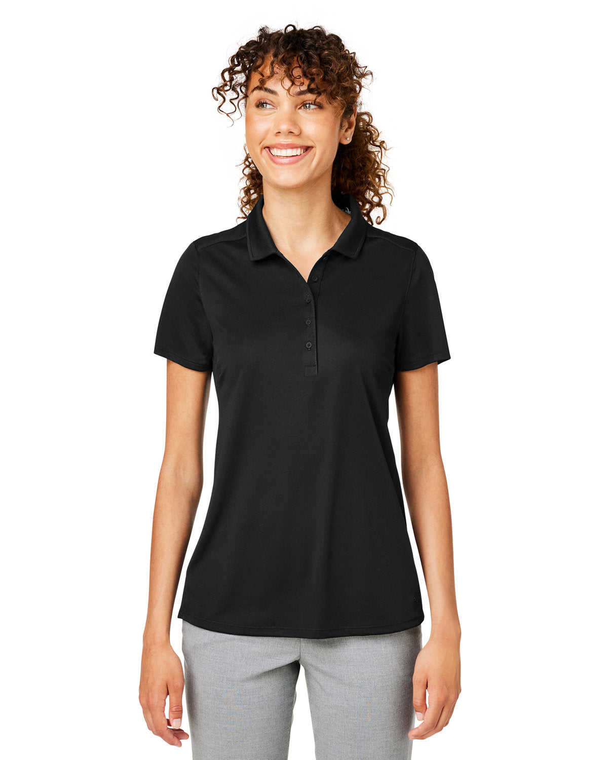  Puma Ladies Gamer Golf Polo-Polos-Puma-Puma Black-S-Thread Logic