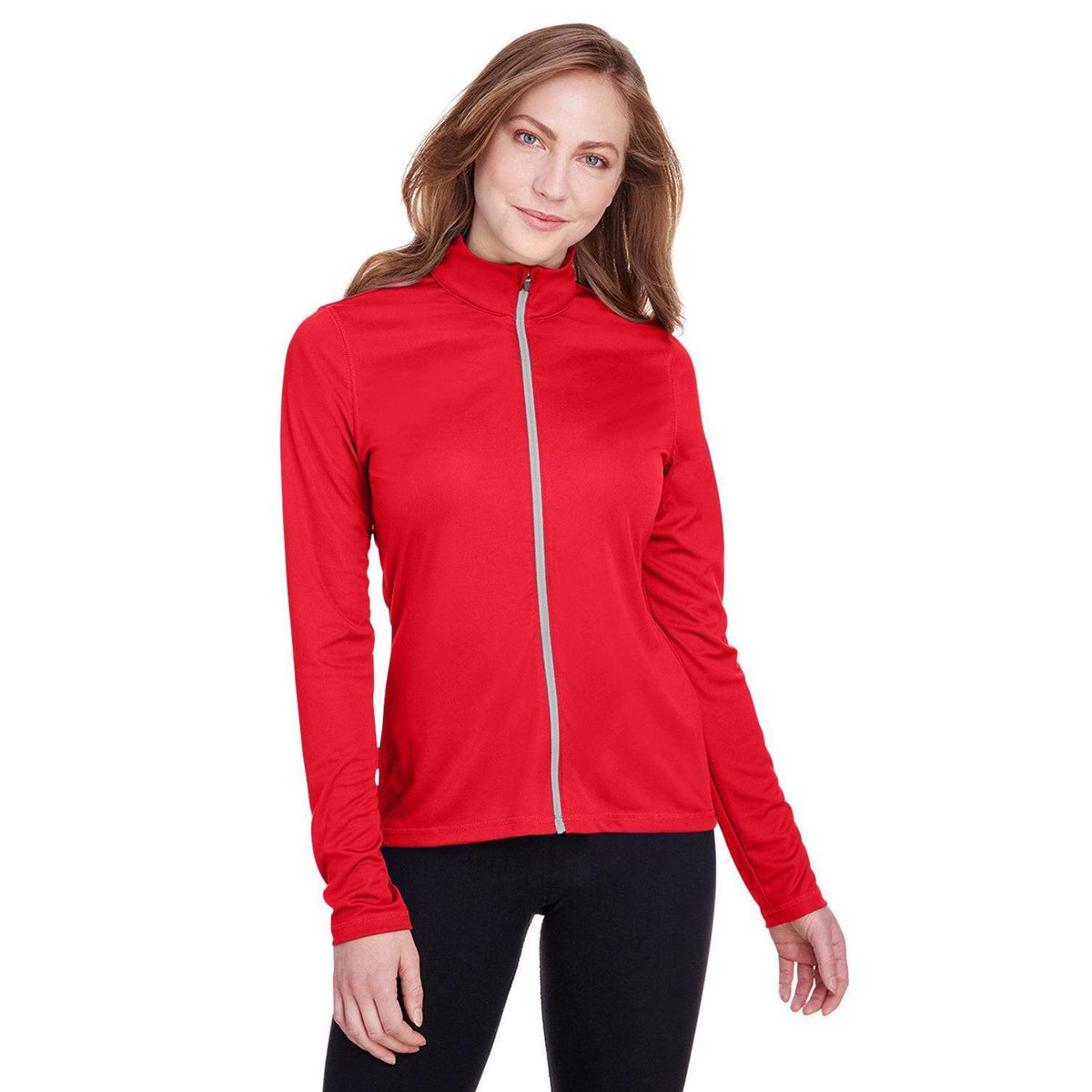 no-logo Puma Ladies Icon Full-Zip-Knits and Layering-Puma Golf-High Risk Red-XS-Thread Logic