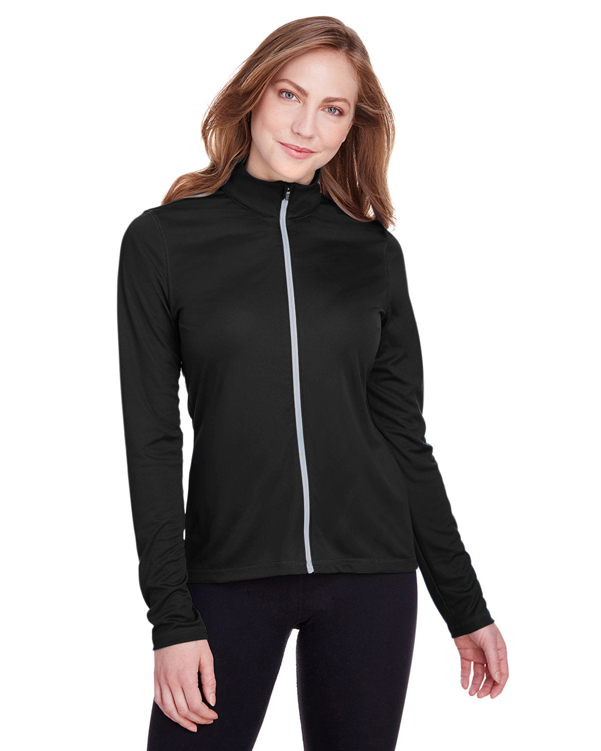 no-logo Puma Ladies Icon Full-Zip-Knits and Layering-Puma Golf-Puma Black-XS-Thread Logic