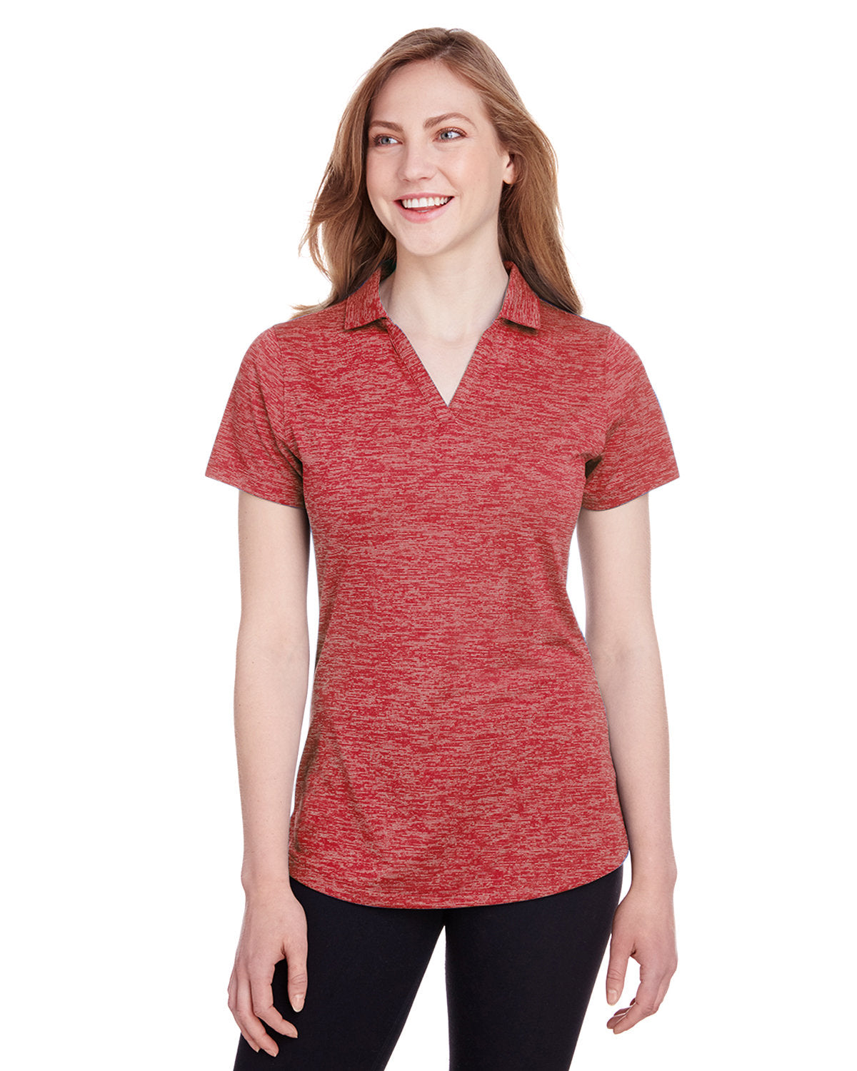 Puma Ladies Icon Heather Polo-Polos-Puma Golf-High Risk Red-XS-Thread Logic