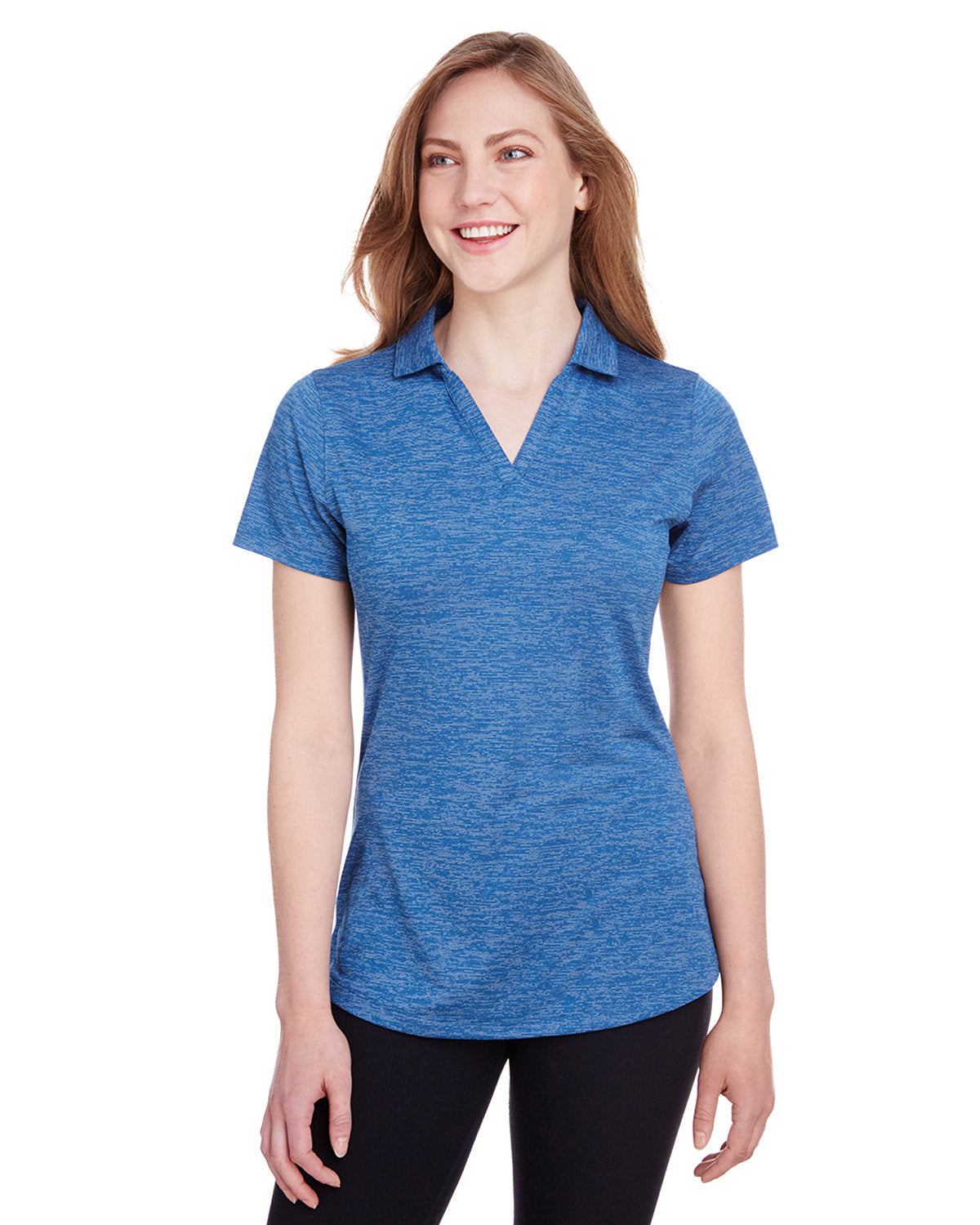 Puma Ladies Icon Heather Polo-Polos-Puma Golf-Lapis Blue-XS-Thread Logic