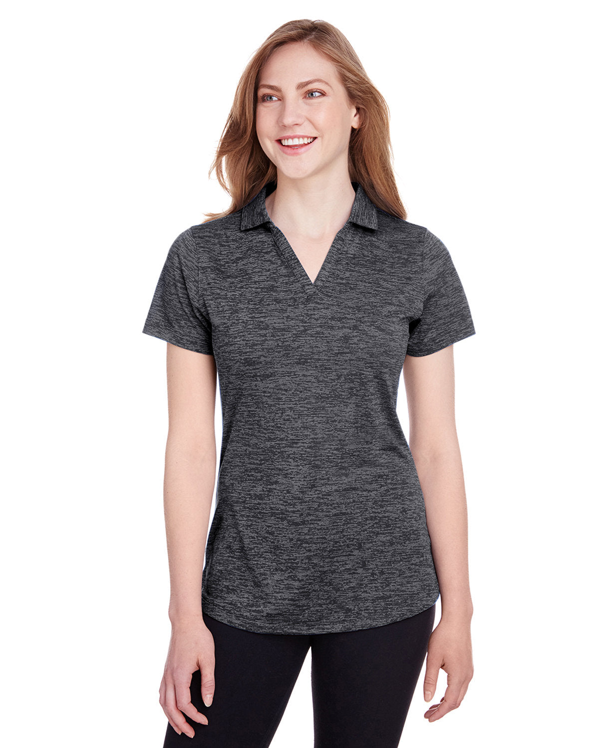 Puma Ladies Icon Heather Polo-Polos-Puma Golf-Puma Black-XS-Thread Logic