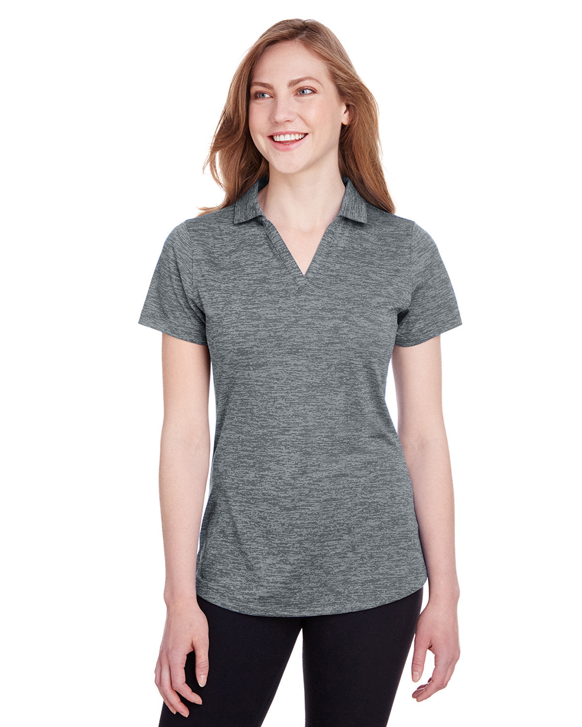 Puma Ladies Icon Heather Polo-Polos-Puma Golf-Quiet Shade-XS-Thread Logic