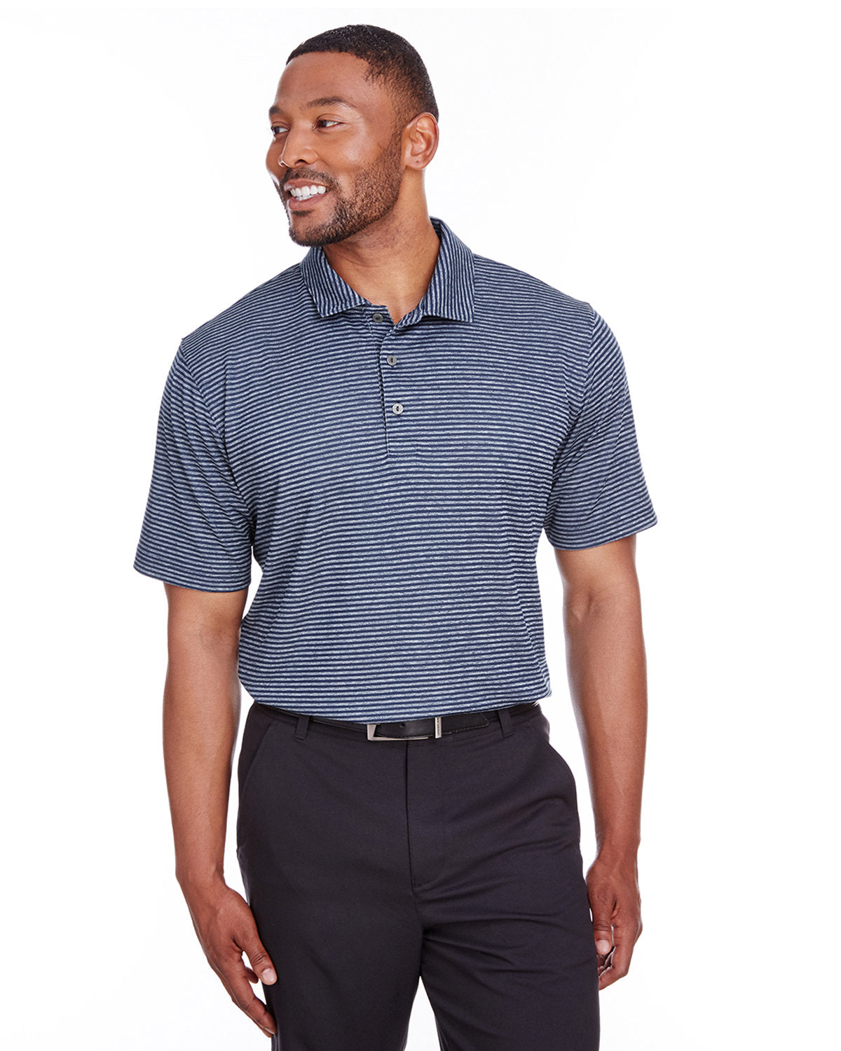 no-logo Puma Performance Stripe Polo-Polos-Puma Golf-Peacoat Heather-S-Thread Logic
