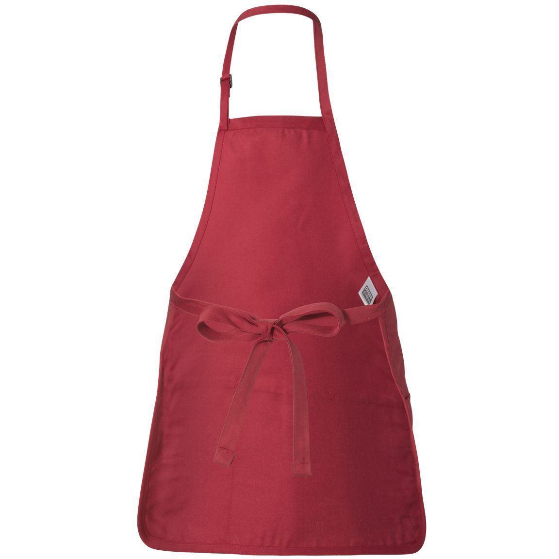 no-logo Q-Tees Full-Length Apron with Pouch Pocket-Accessories-Q-Tees-Thread Logic