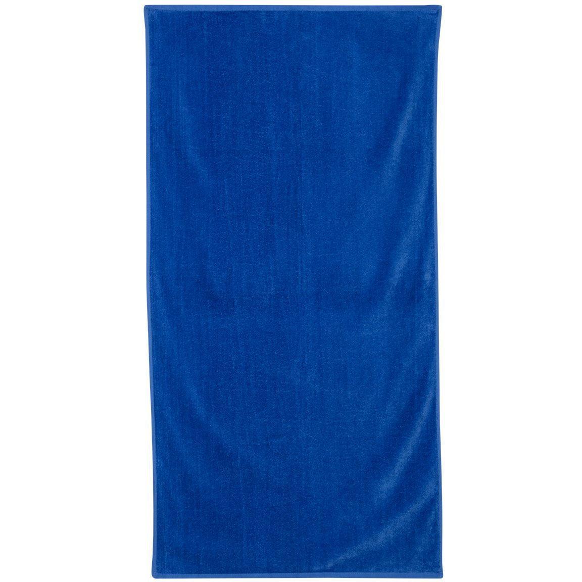 no-logo Q-Tees Velour Beach Towel-Accessories-Q-Tees-Royal-1 Size-Thread Logic