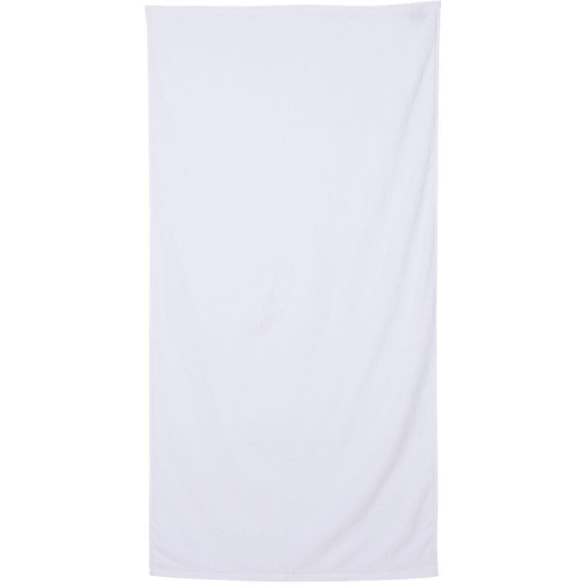 no-logo Q-Tees Velour Beach Towel-Accessories-Q-Tees-White-1 Size-Thread Logic