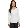 no-logo CLOSEOUT - Red House Ladies Pinpoint Oxford Non-Iron Shirt-Red House-White-M-Thread Logic