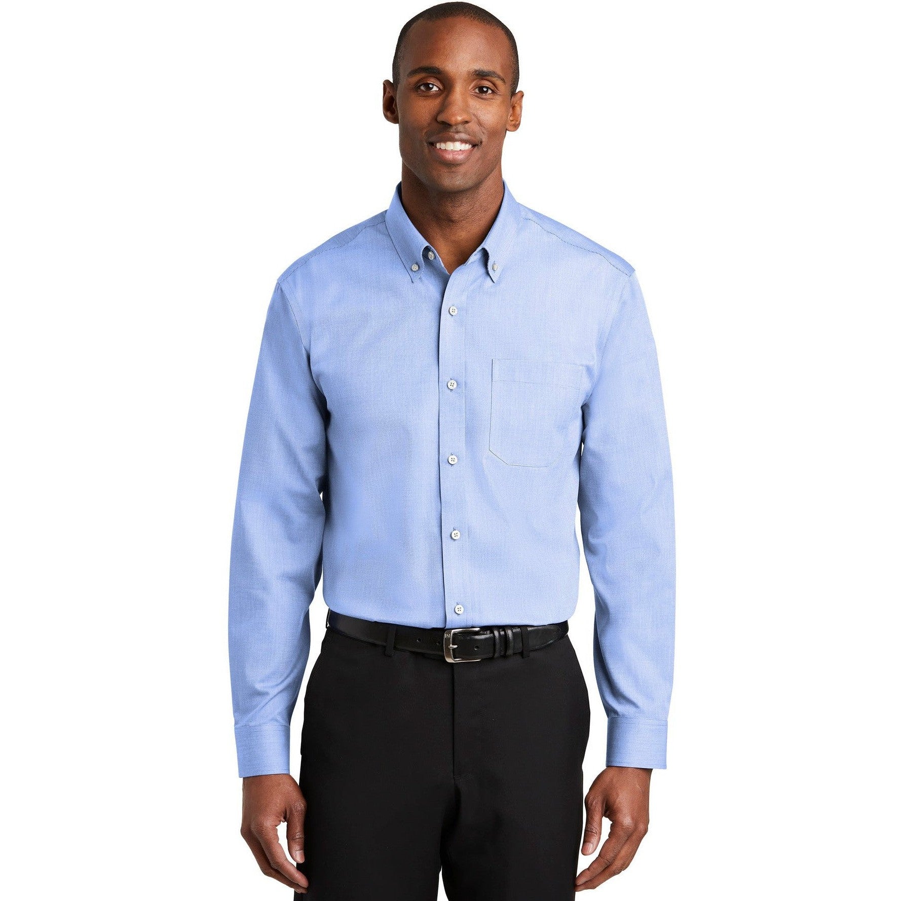 no-logo CLOSEOUT - Red House Nailhead Non-Iron Shirt-Red House-Blue Pearl-S-Thread Logic