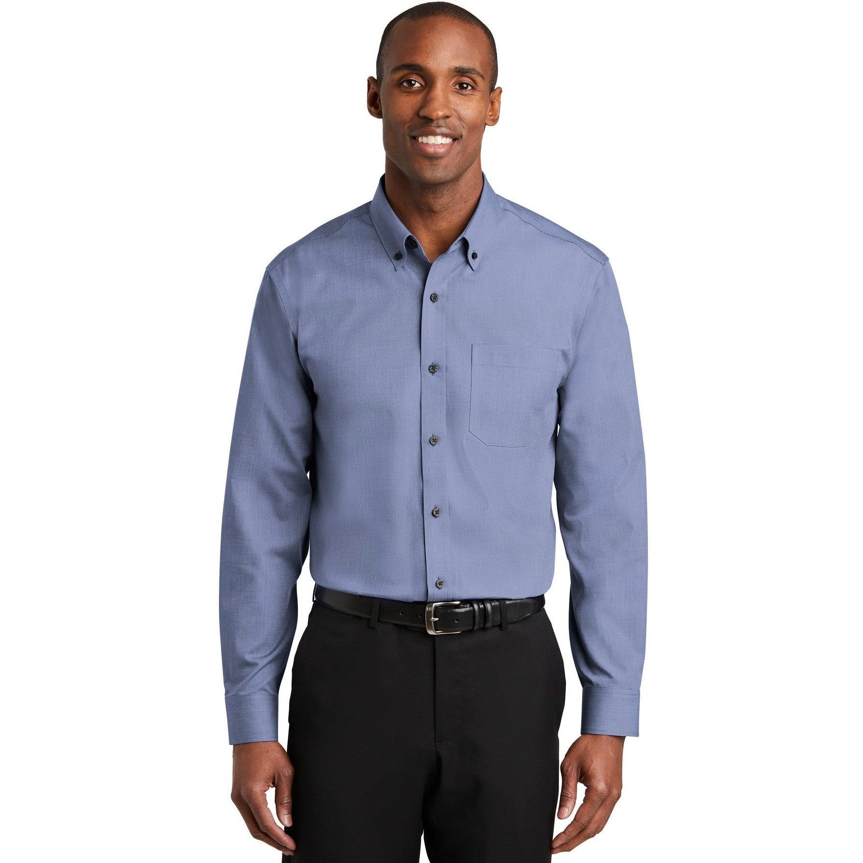 no-logo CLOSEOUT - Red House Nailhead Non-Iron Shirt-Red House-Navy-M-Thread Logic