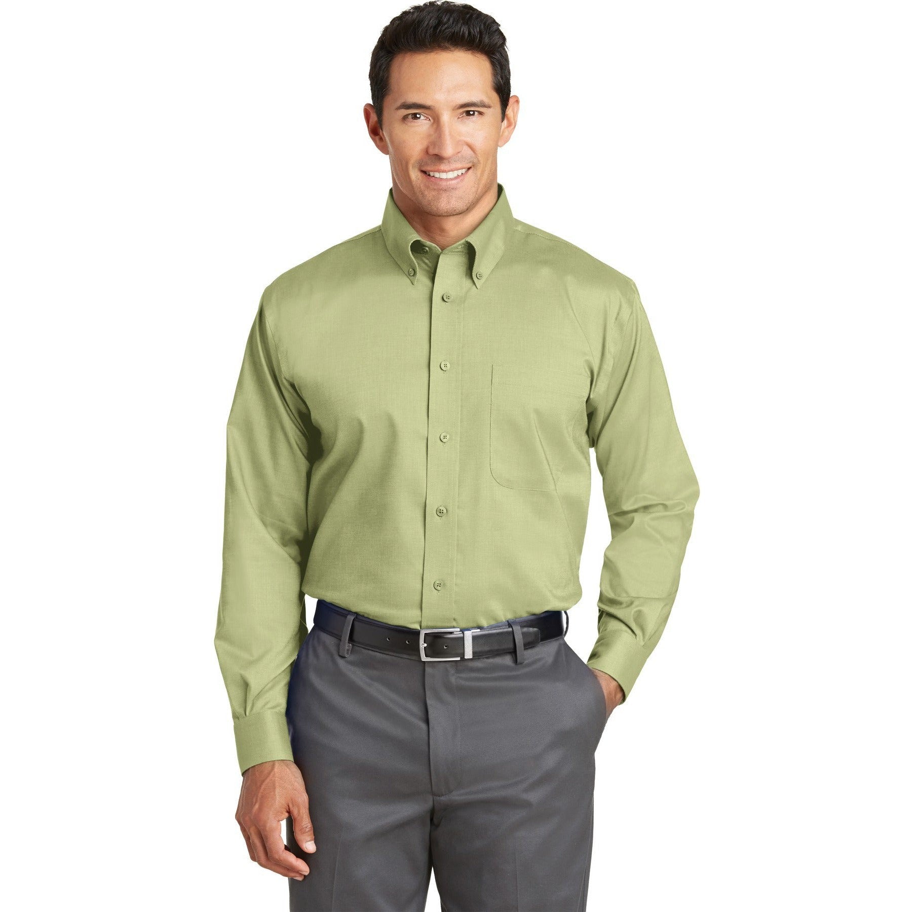 no-logo CLOSEOUT - Red House Nailhead Non-Iron Shirt-Red House-Celery-XL-Thread Logic