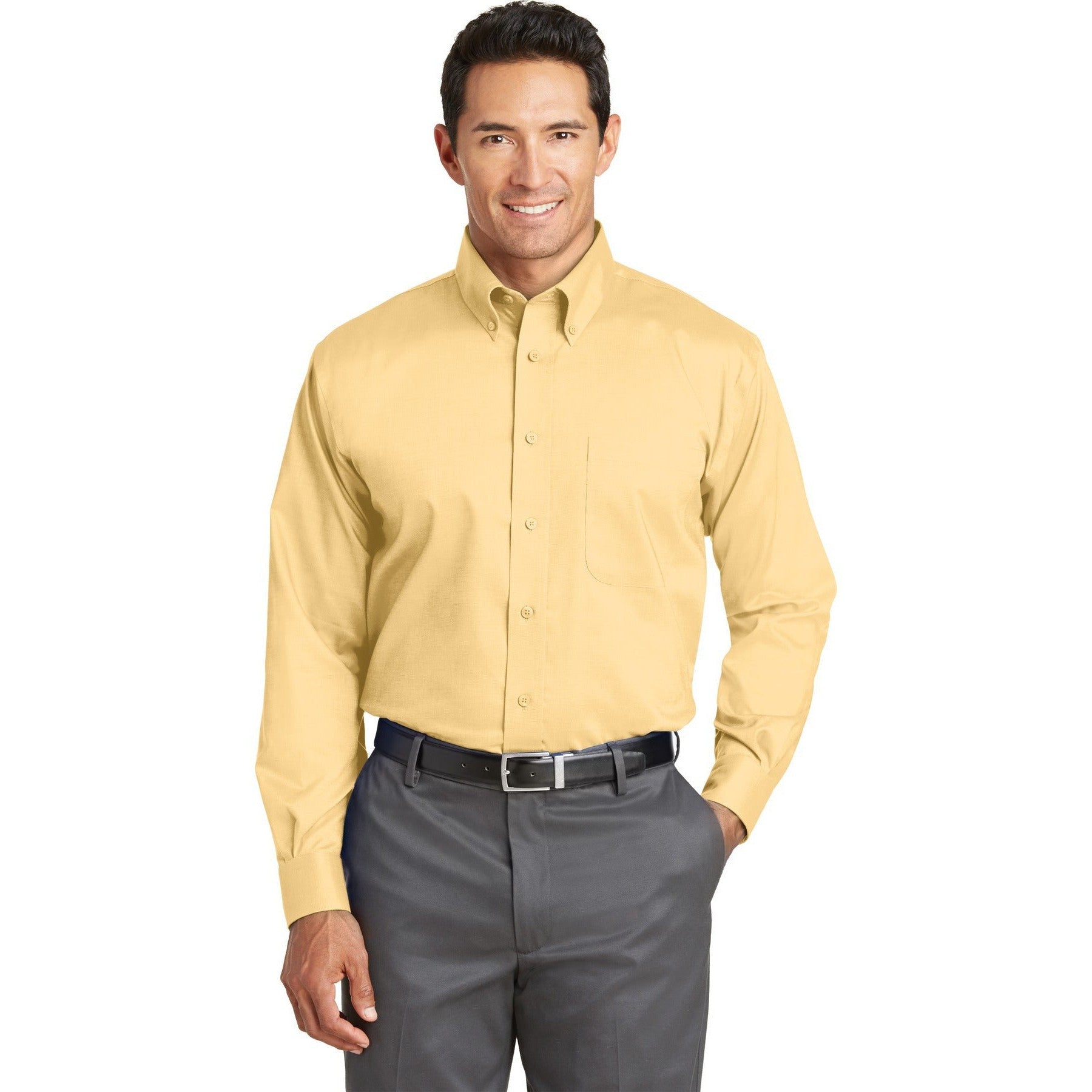 no-logo CLOSEOUT - Red House Nailhead Non-Iron Shirt-Red House-Yellow-XS-Thread Logic