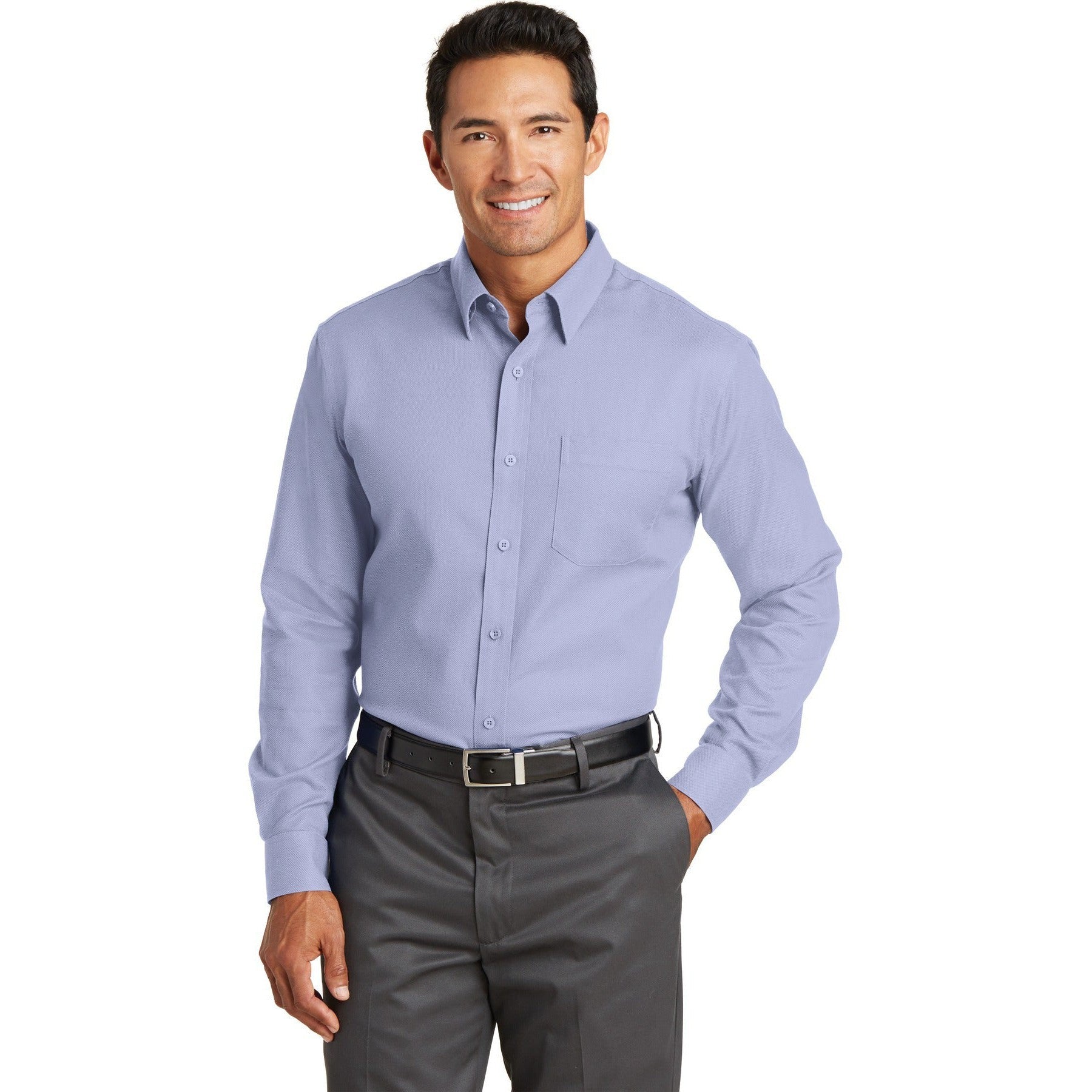 no-logo CLOSEOUT - Red House Non-Iron Diamond Dobby Shirt-Red House-Dress Shirt Blue-S-Thread Logic