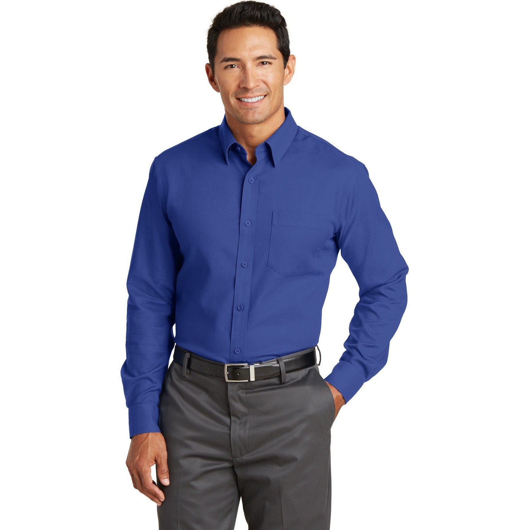 no-logo CLOSEOUT - Red House Non-Iron Diamond Dobby Shirt-Red House-Royal Blue-XS-Thread Logic