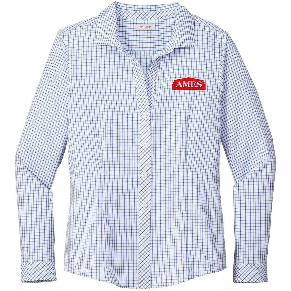 no-logo Red House Women's Open Ground Check Non-Iron Shirt-Dress Shirts-Red House-Thread Logic