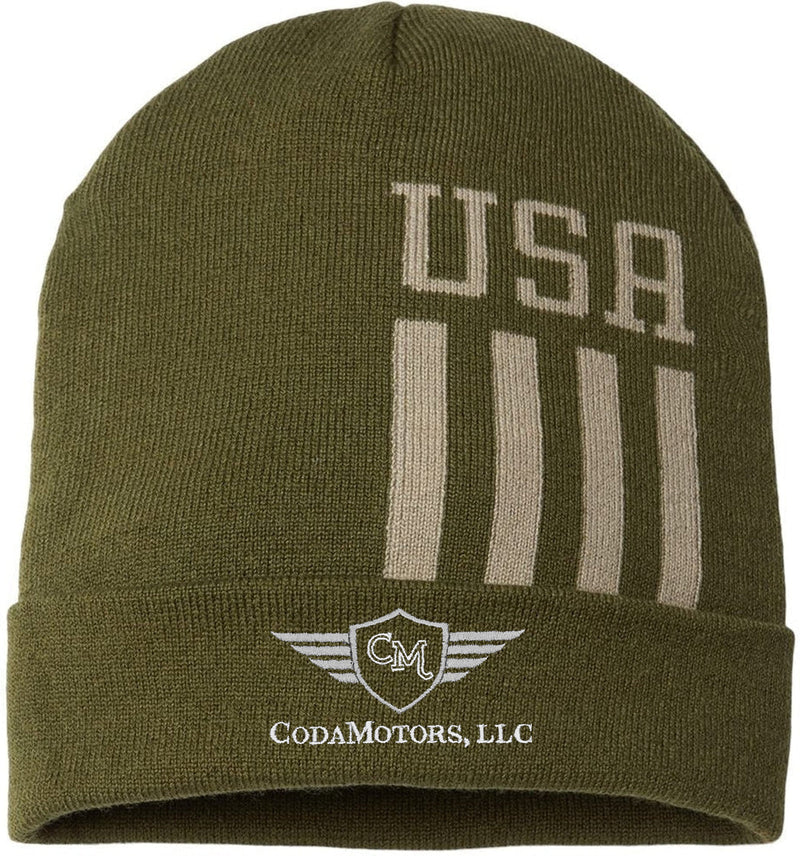 no-logo Cap America USA-Made Patriotic Cuffed Beanie-Beanie-Cap America-Thread Logic