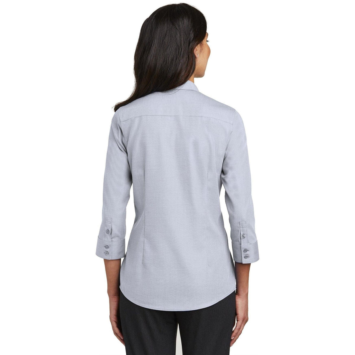 no-logo Red House Ladies 3/4-Sleeve Nailhead Non-Iron Shirt-Active-Red House-Thread Logic