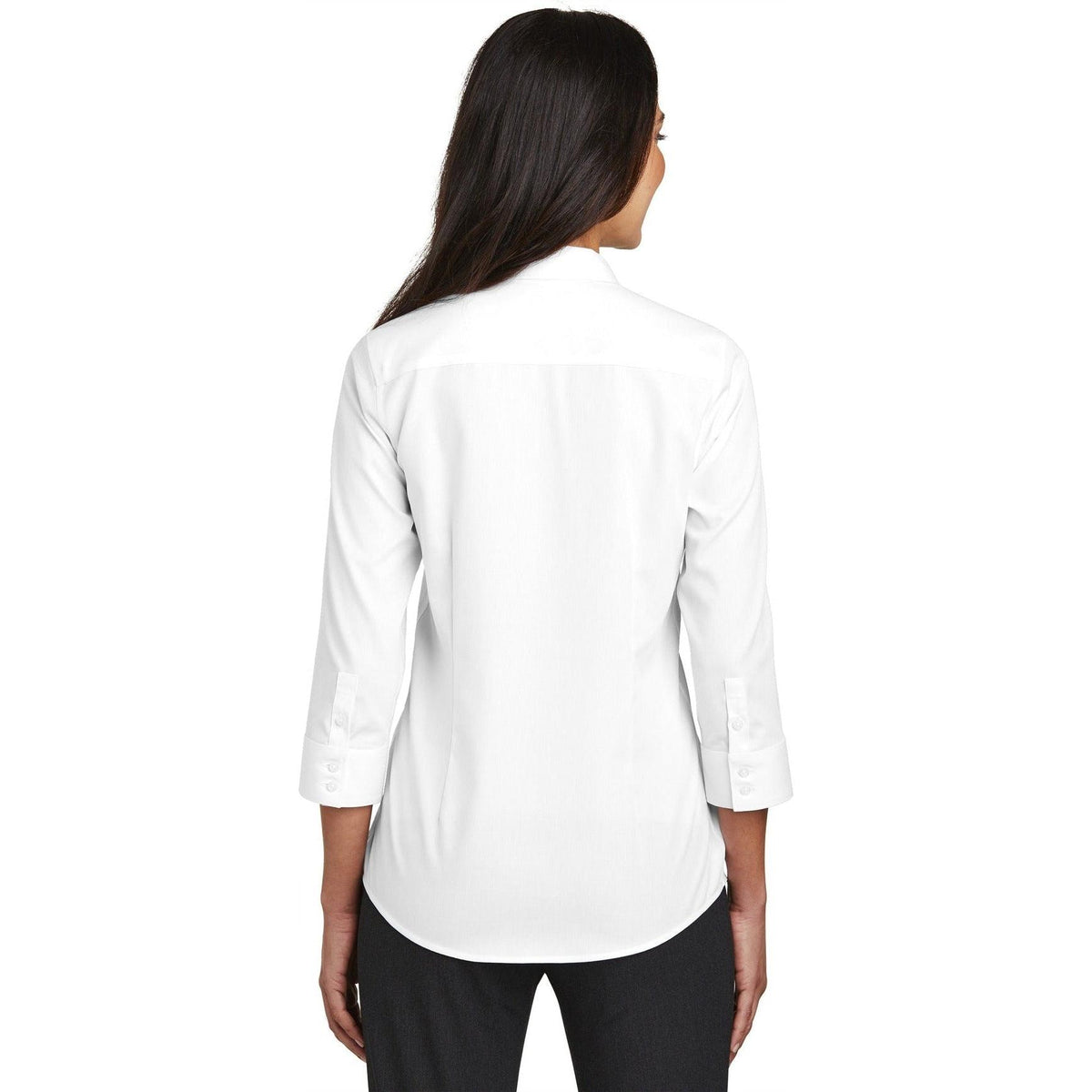 no-logo Red House Ladies 3/4-Sleeve Nailhead Non-Iron Shirt-Active-Red House-Thread Logic