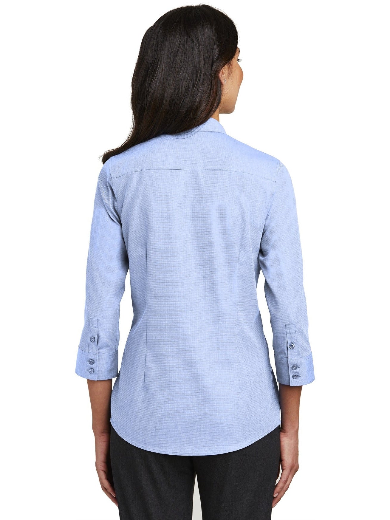 no-logo Red House Ladies 3/4-Sleeve Nailhead Non-Iron Shirt-Active-Red House-Thread Logic