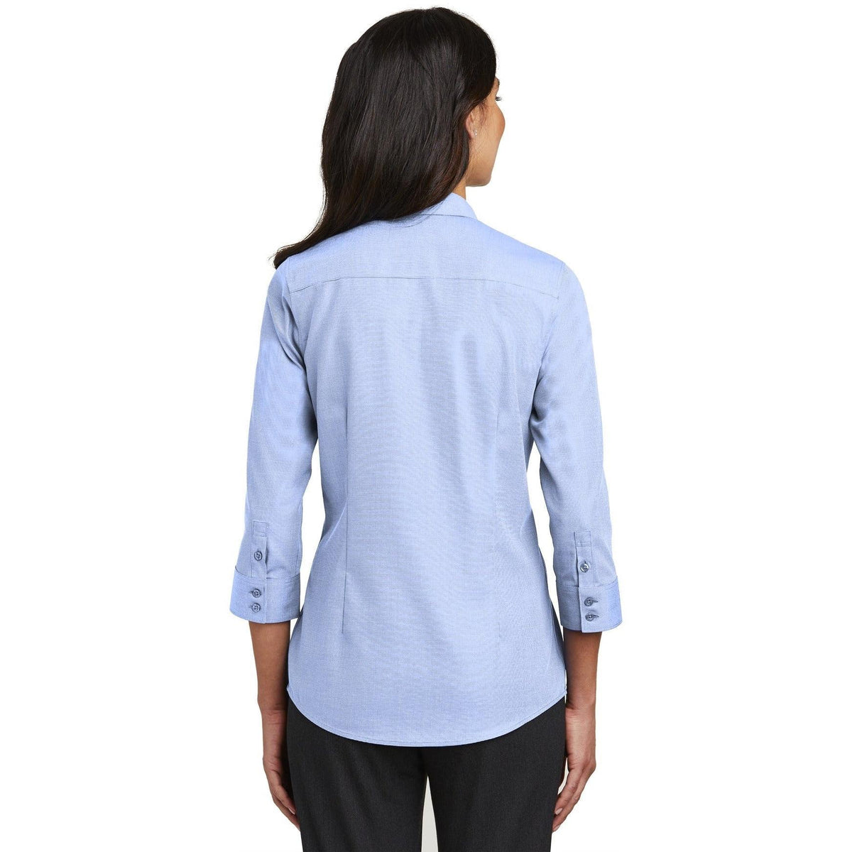 no-logo Red House Ladies 3/4-Sleeve Nailhead Non-Iron Shirt-Active-Red House-Thread Logic