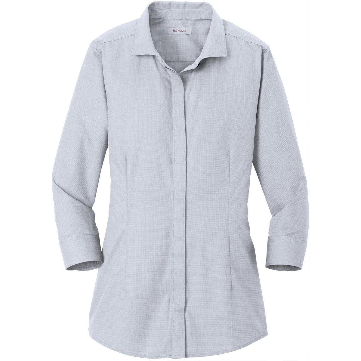 no-logo Red House Ladies 3/4-Sleeve Nailhead Non-Iron Shirt
