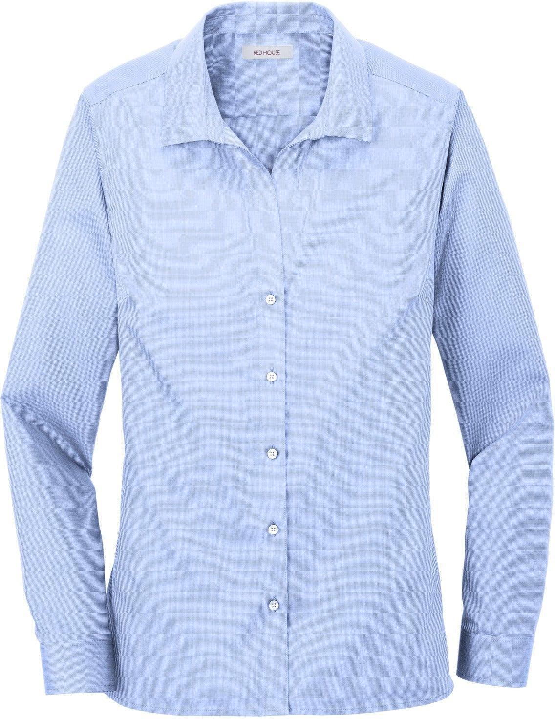 No-Logo CLOSEOUT - Red House Ladies Nailhead Non-Iron Shirt-Dress Shirts-Red House-Blue Pearl-XS-Thread Logic