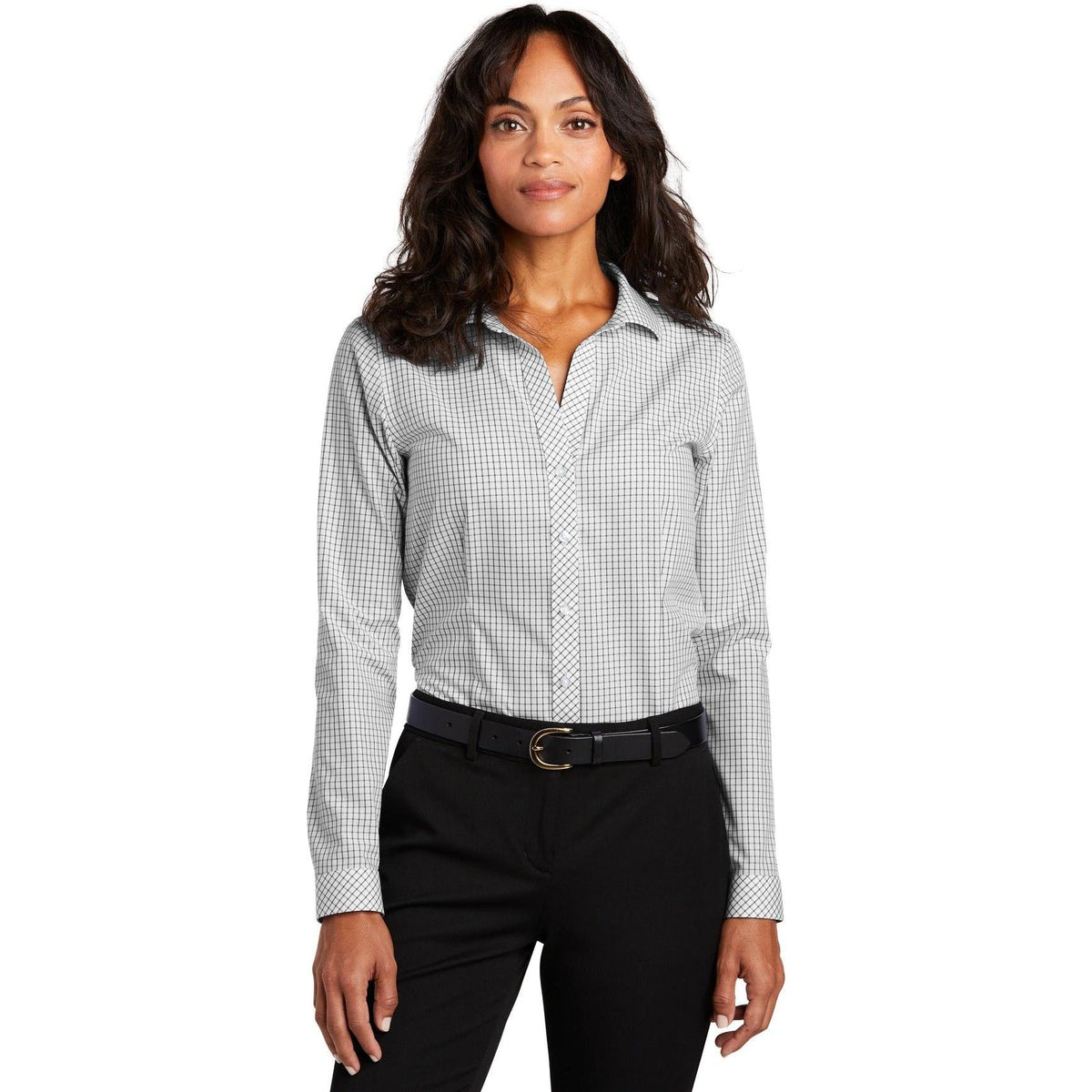 no-logo Red House Women's Open Ground Check Non-Iron Shirt-Dress Shirts-Red House-Thread Logic