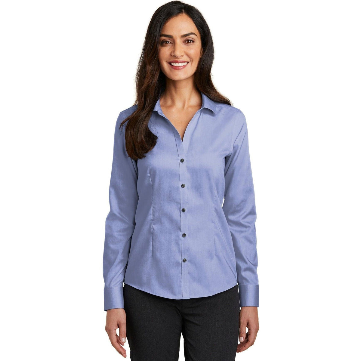 no-logo Red House Ladies Pinpoint Oxford Non-Iron Shirt-Active-Red House-Thread Logic
